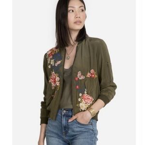 Johnny Was - SILK - XS - Lucy Crepe de Chine Bomber Jacket - STUNNING!